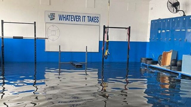 Corowa-Rutherglen's flooded changerooms. Picture: Supplied