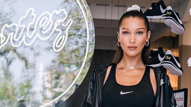 Scrunchies are getting more popular with celebrities such as Bella Hadid. Picture: Instagram