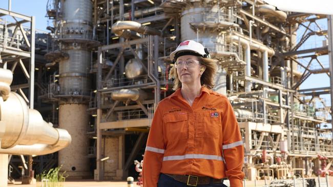 Woodside Energy CEO Meg O'Neill at the Karratha Gas plant.