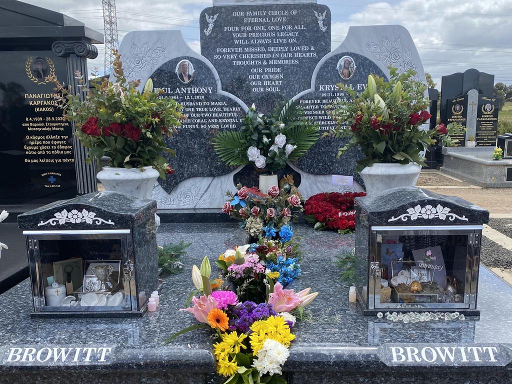 Paul and Krystal Browitt's final resting place. Source: Supplied