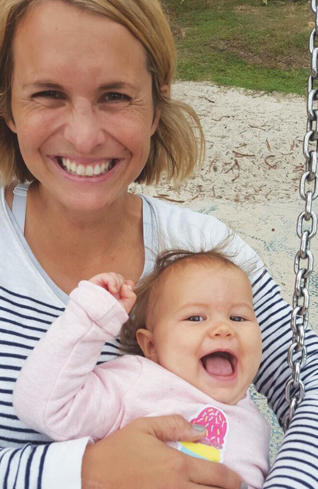 Sporting legend Libby Trickett with her daughter Poppy in 2015. Picture: Supplied.