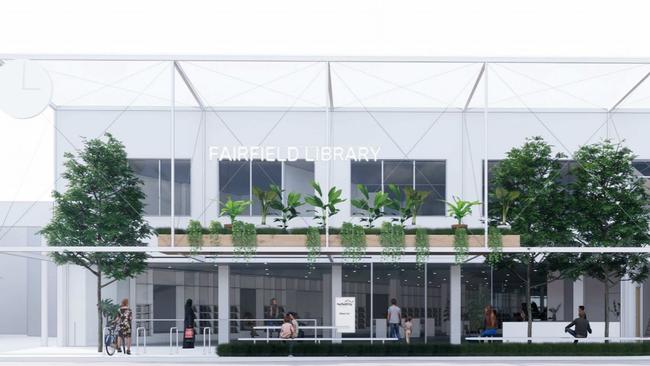 An artist's illustration of the developed Fairfield Library on Hamilton Rd, once the relocation and upgrade is complete. Picture: Fairfield Council.