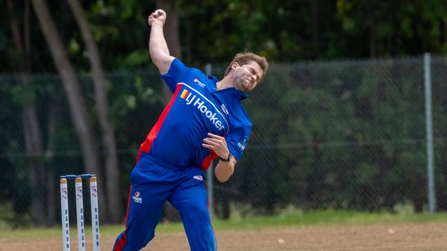 Jordan Fulton of Barron River Bowls during Saturdays match between the Cassowary Coast Cyclones and Barron River at Trinity Beach Sporting grounds. Picture Emily Barker.