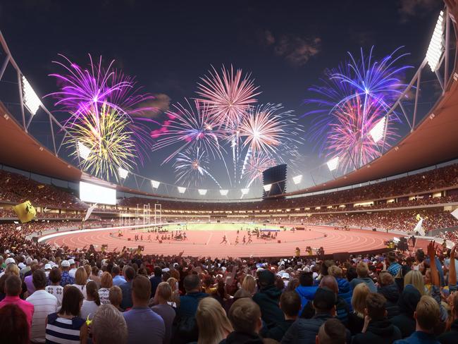 An early concept of a redeveloped Gabba stadium