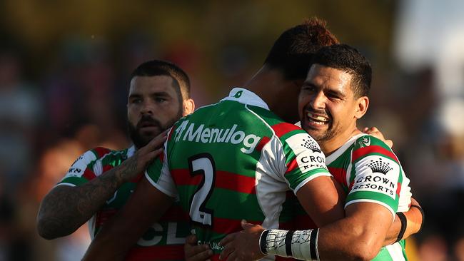 Cody Walker was on fire for the Rabbitohs, scoring three tries in the first half. Picture: Getty Images.