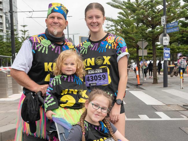 Mike, Chantal, Mia and Amelia. Picture: Tony Gough