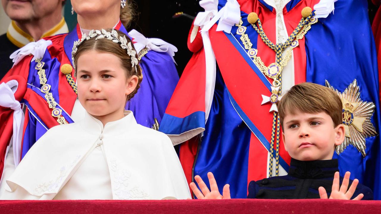 Prince Louis’ balcony antics stole the show. Picture: AFP