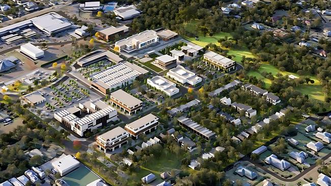 Concept art of the Highfields town centre master plan, which has been revamped by the Toowoomba Regional Council following a market-sounding report that saw input from developers.