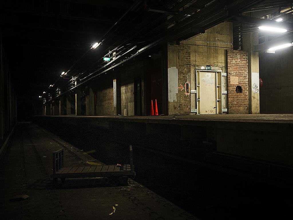 An abandoned tunnel and platform under Sydney’s Central Station. Photos: Chris McKeen