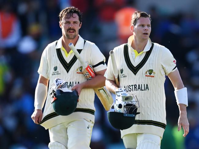 Australian batsmen including Travis Head and Steve Smith are facing extreme pressure to perform. Picture: Gareth Copley-ICC/ICC via Getty Images