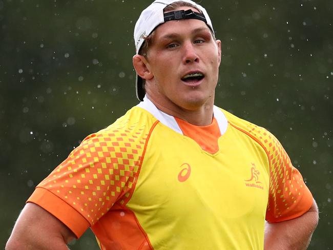 EBETSU, JAPAN - SEPTEMBER 19:  Michael Hooper of Australia looks on during a training session at the Hokkaido Nopporo Sports Park on September 19, 2019 in Ebetsu, Japan. (Photo by Dan Mullan/Getty Images)