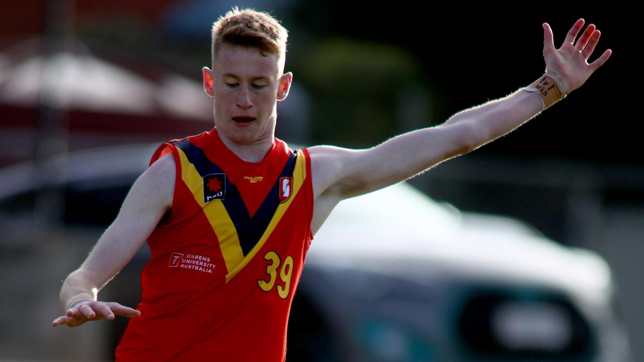 Marshall in action for South Australia at the national under-18 carnival. Picture: Kelly Barnes/Getty Images