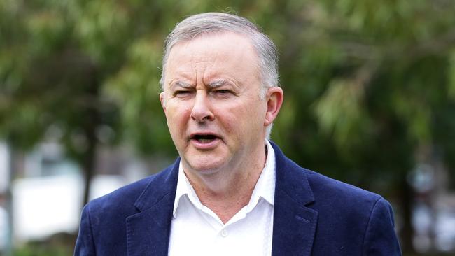 Anthony Albanese has concluded it’s not possible to take the same emissions target and policies to the next election. Picture: Gaye Gerard