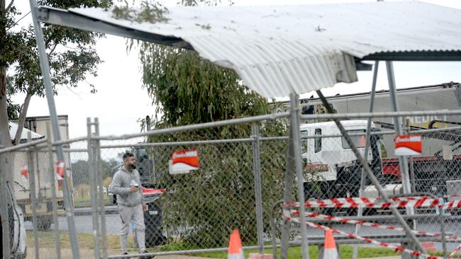 Crash scene on the Hume HWY Partridge VC Rest Area in Menangle were an 8 year old child was killed. Photo Jeremy Piper