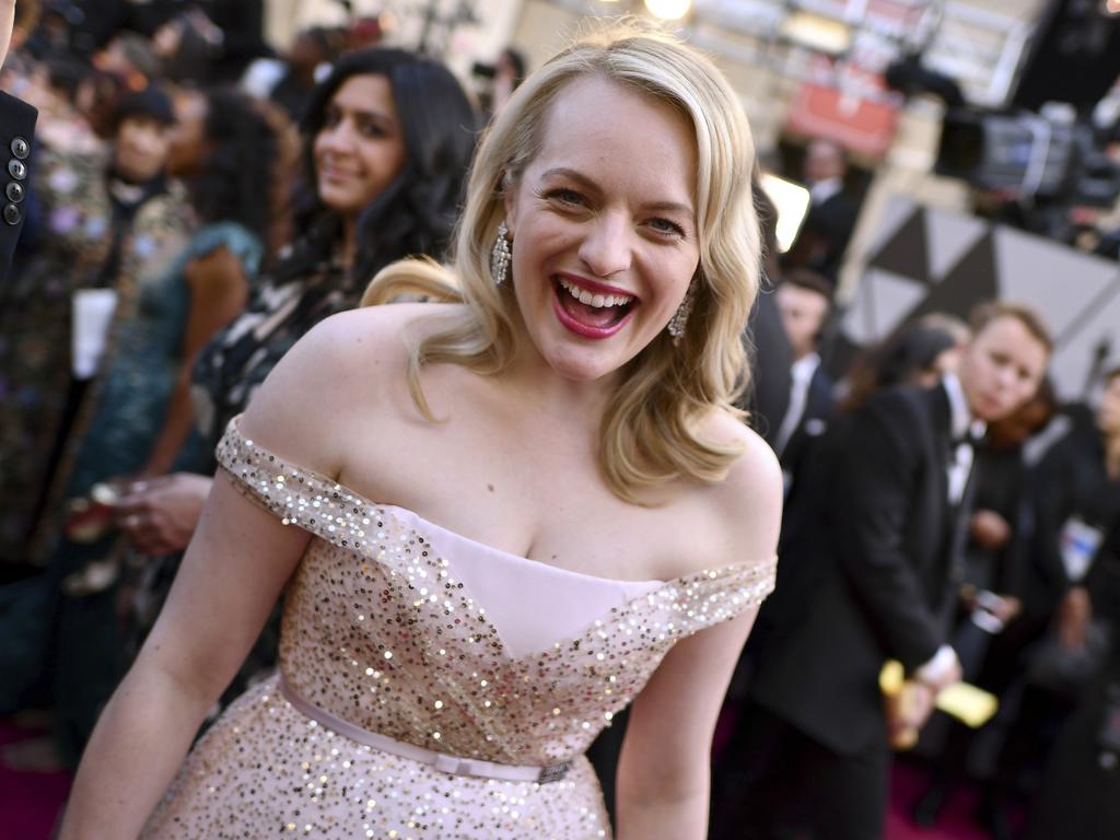 Elisabeth Moss attends the 90th Annual Academy Awards on March 4, 2018 in Hollywood, California. Picture: AP