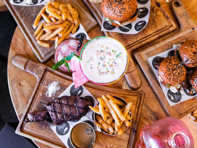 Meat District Co’s ribs, burgers and beer. Picture: Supplied