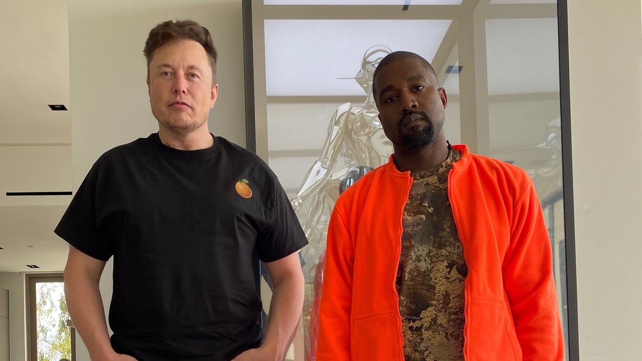 Kanye West and Tesla founder Elon Musk. Picture: Instagram