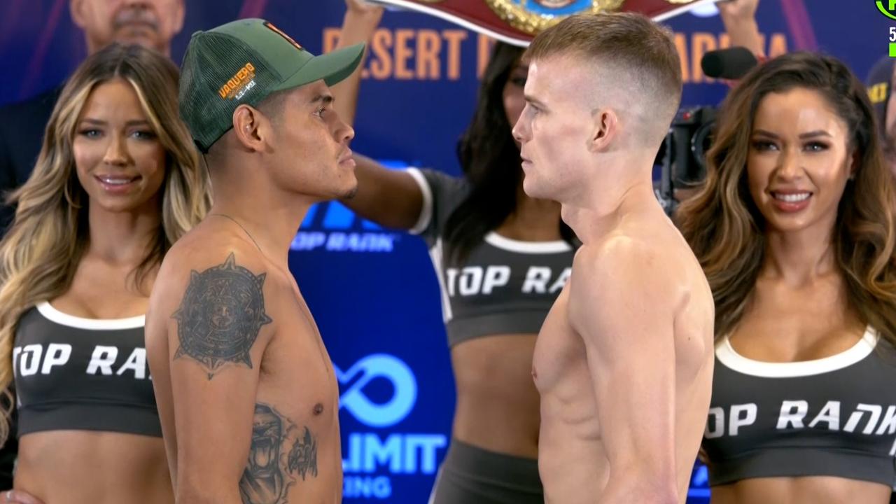 Liam Wilson and Emanuel Navarrete face off. Picture: Supplied
