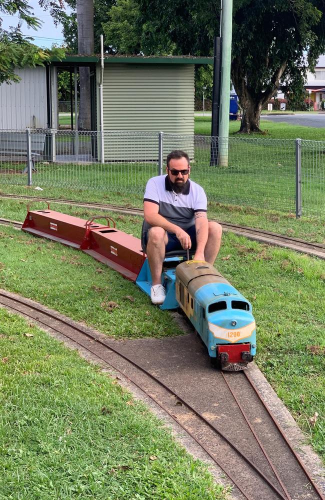 Simon Hamelink fell in love with miniatures trains through his children and now he is a member of Miniature Trains Mackay.