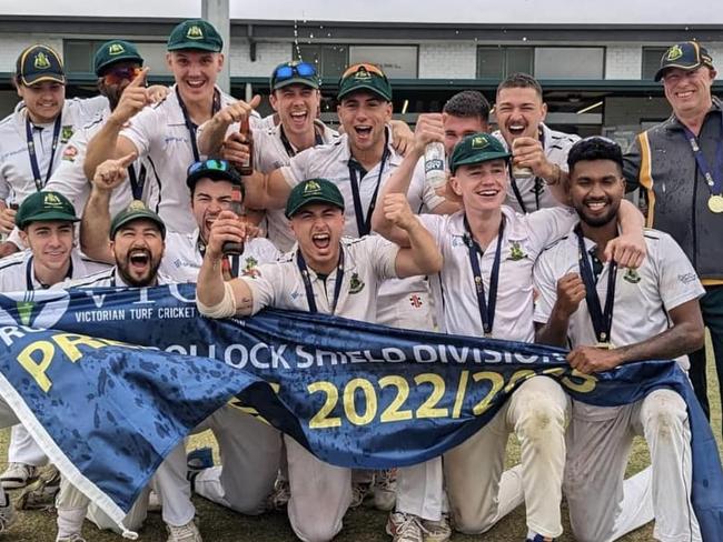 East Coburg celebrates its premiership. Photo: Facebook.