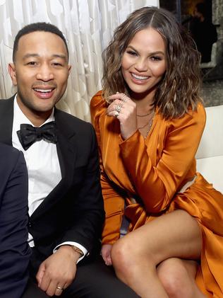 Model Chrissy Teigen and singer-songwriter John Legend at the Sony after-party. Picture: Getty