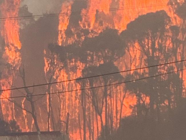 A property is engulfed in flames in Rosebery, Tasmania, during a bushfire emergency 27-12-2022  Picture: Scott Stevens