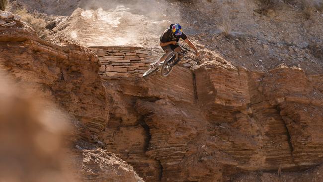 Remy Morton performs during the submission video shooting for consideration for Red Bull Rampage 2022. Picture: Logan Gallagher/Red Bull Content Pool.