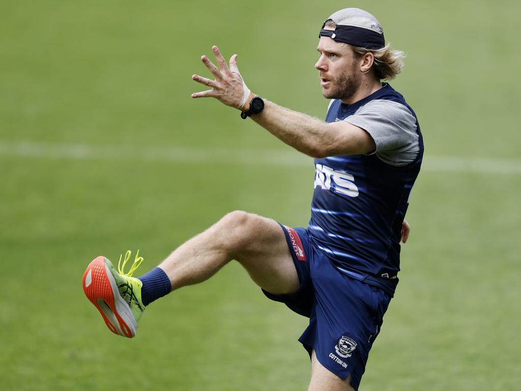 Cam Guthrie at training on Thursday. Picture: Michael Klein