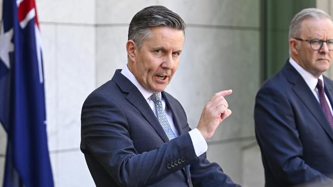 Federal Health Minister Mark Butler with the Prime Minister. Picture: Martin Ollman