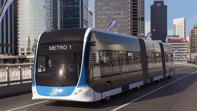 Brisbane Metro’s electric vehicles will have the capacity to carry 150 passengers.