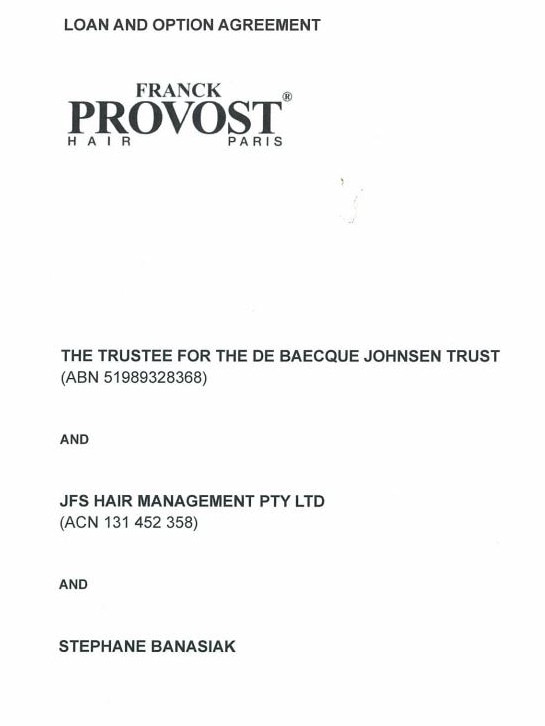 The loan with JFS Hair Management that ruined Cyril’s life.