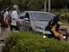 WATCH: Incredible near miss as schoolboy walks in front of car
