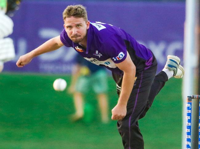 Storm’s Kyle Scrimegour had a big day with the bat against Desert Blaze. Picture: Glenn Campbell