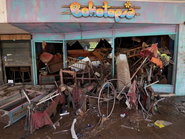 The residents of Lismore are in recovery mode after record floods hit the northern NSW town on Sunday and Monday with the Wilsons River peaking at 14.4m. A flood damaged shop from on Keen St in Lismore. Picture: Toby Zerna