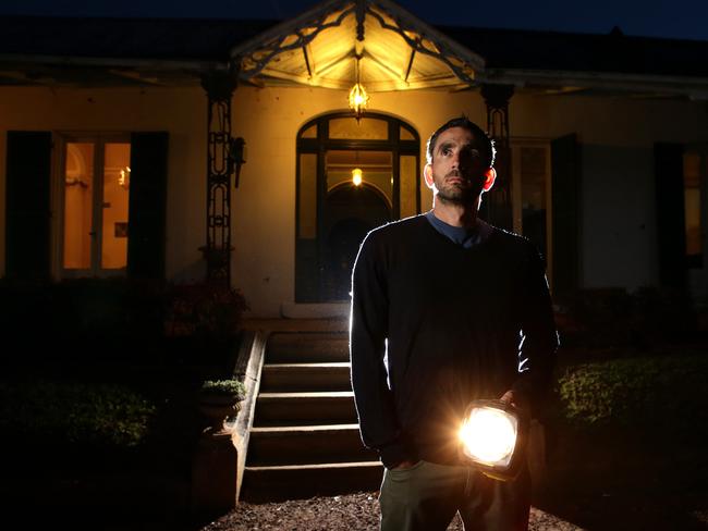 GI Journo Neil Keene visited one of Sydney’s haunting hot spots, Gledswood Homestead. Picture: Stephen Cooper