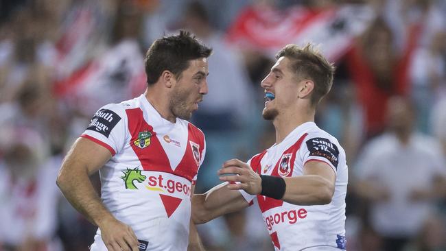 Ben Hunt and Zac Lomax both featured the last time the Dragons were in the finals back in 2018. Picture: AAP Image/Craig Golding