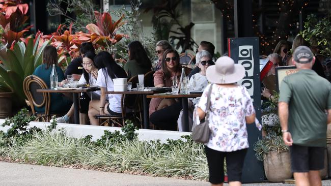 Patrons dining out at South Bank on Friday.