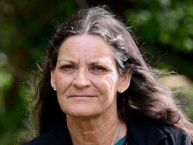 Jo Littlehawk an advocate for the Forgotten Australians poses at Fountain Valley Reserve O'Halloran Hill Saturday October 20,2018 she will be attending the national apology in Canberra on Monday. (Image AAP/Mark Brake)