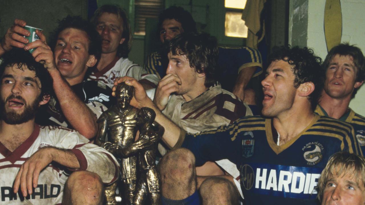 Parramatta celebrate their grand final win over Manly.