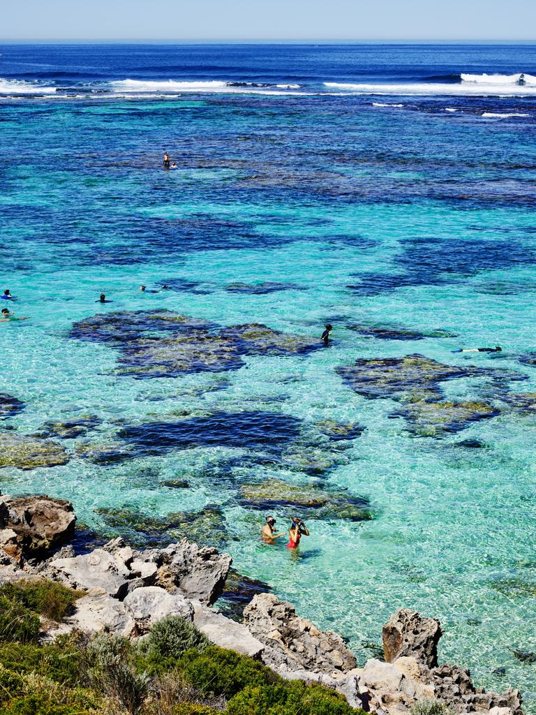 Snorkelling off Rottnest Island . Picture: Tourism WA