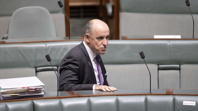 Government Services Minister Stuart Robert during question time today. Picture: NCA NewsWire / Gary Ramage