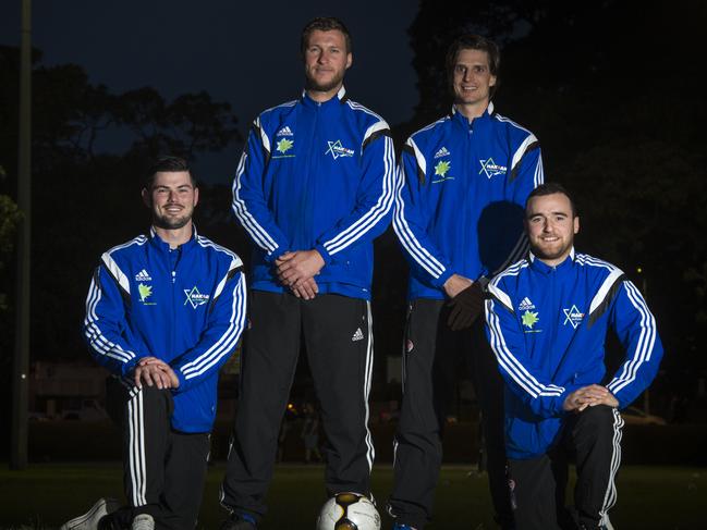 Terry dal Broi, Neil Jablonski, Daan Ranshuijsen and Mark McAlpine are members of the Hakoah state league team that have made the FFA Cup.