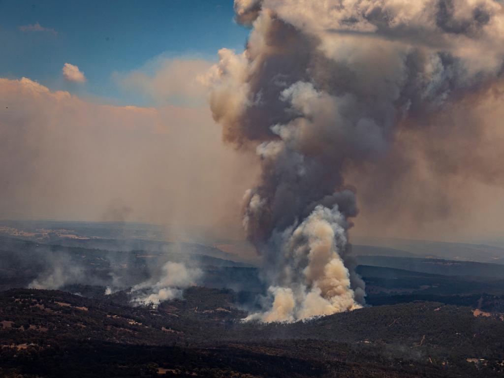 Firefighters have been battling major bushfires in WA that have already destroyed at least five properties. Picture: NCA NewsWire/Tony McDonough