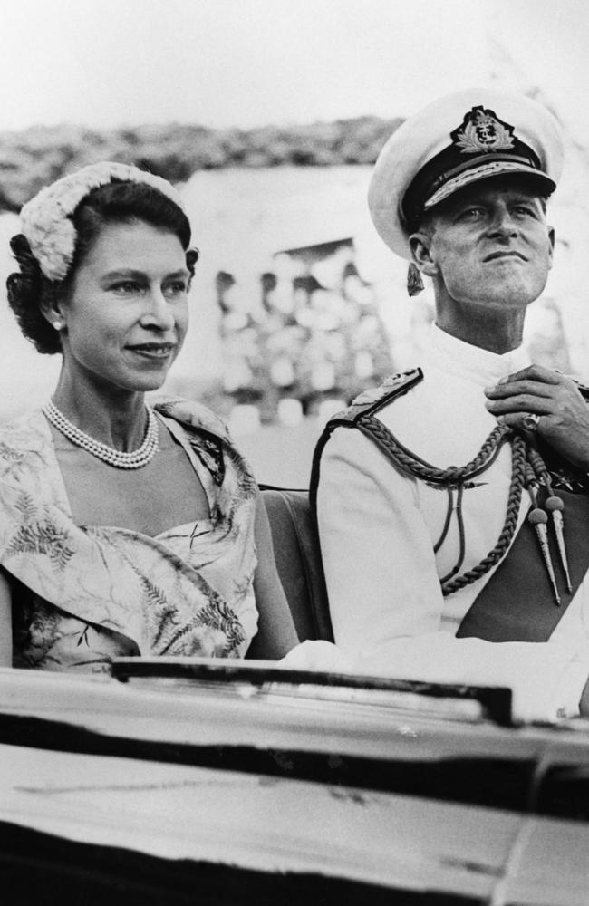 The Queen and the Duke of Edinburgh set off for Brisbane during their 1954 visit to Australia. Picture: Hulton-Deutsch Collection/CORBIS/Corbis via Getty Images