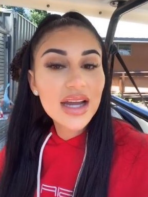 Mikaela Testa, dubbed the ‘crying influencer’ last year after her tearful video about Instagram likes has been hit with a ban on TikTok. Picture: TikTok / Mikaela. Testa