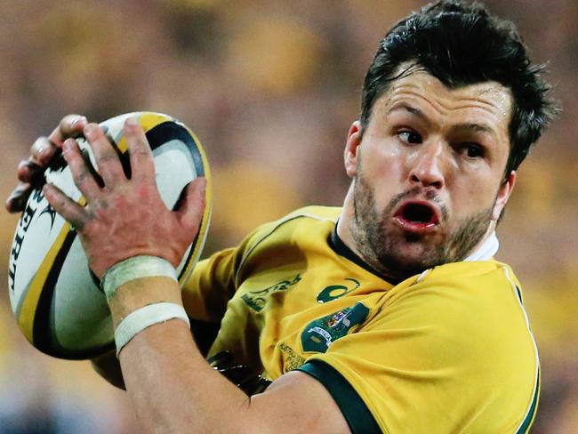 Adam Ashley-Cooper scores a try for the Wallabies during the Australian Wallabies v New Zealand All Blacks Bledisloe Cup game at ANZ Stadium, Sydney Olympic Park. pic Mark Evans