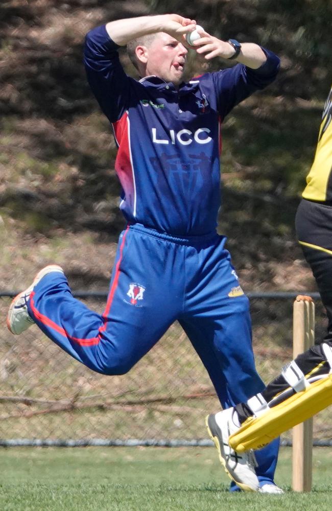 Zac Wilson bowls for Long Island. Picture: Valeriu Campan