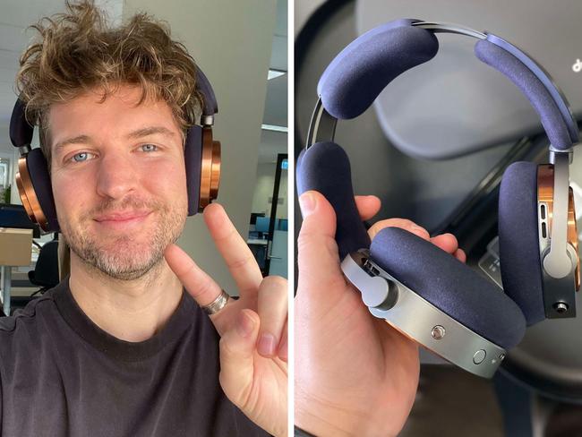 We tried out the Dyson OnTrac headphones. Picture: Troy Nankervis