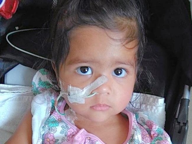 Gursirat Kaur, 1, spent almost two months in intensive care earlier this year after contracting a Strep A infection. Supplied