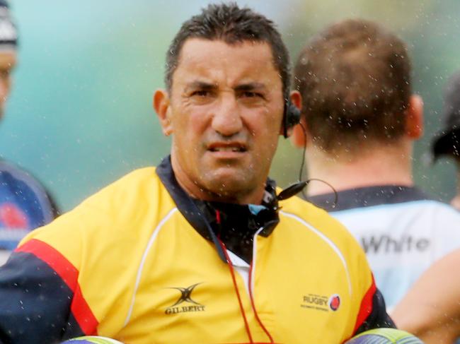 Daryl Gibson, Coach of the Waratahs , during Waratahs training at Moore Park. pic Mark Evans